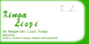 kinga liszi business card